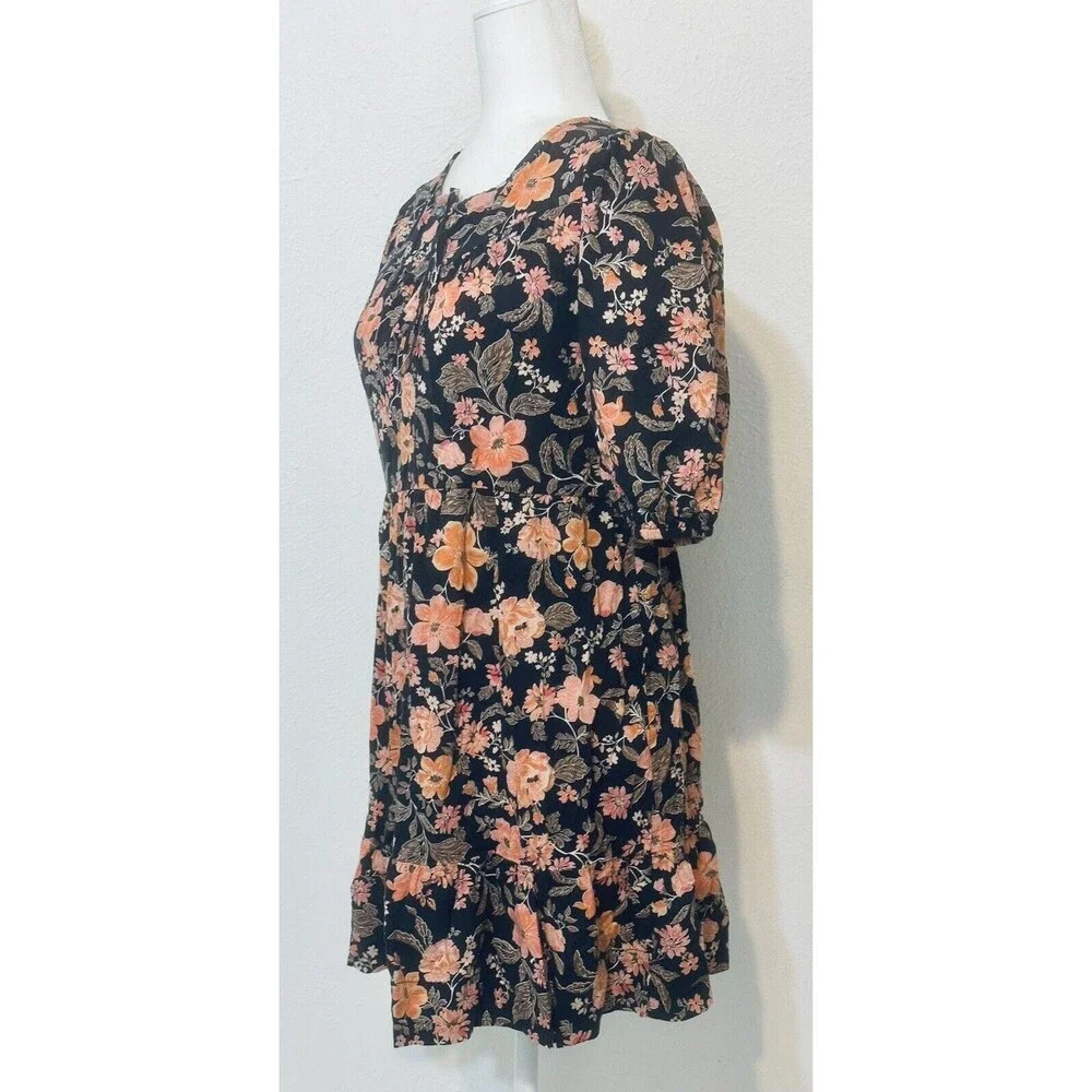 Old Navy Youth Girls Size 14 XL Short Sleeve Ruffled Foral Babydoll Dress